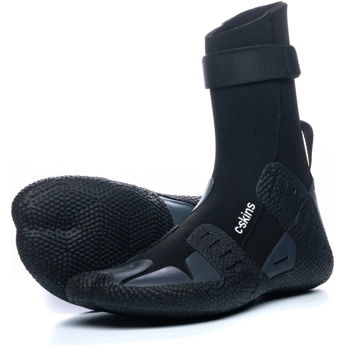 2024 C-Skins Session 5mm Hidden Split Toe Boots C-BOSE5HST - Black / Charcoal